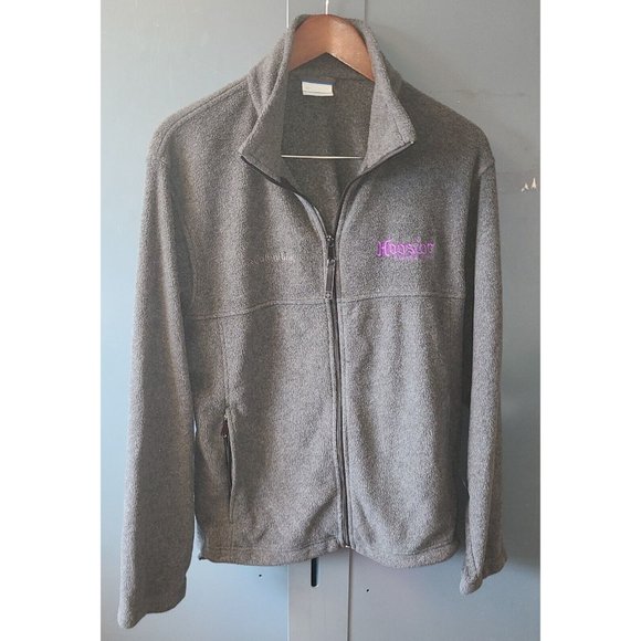 Columbia Tops Columbia Hoosier Racing Tire Fleece Jacket Gray